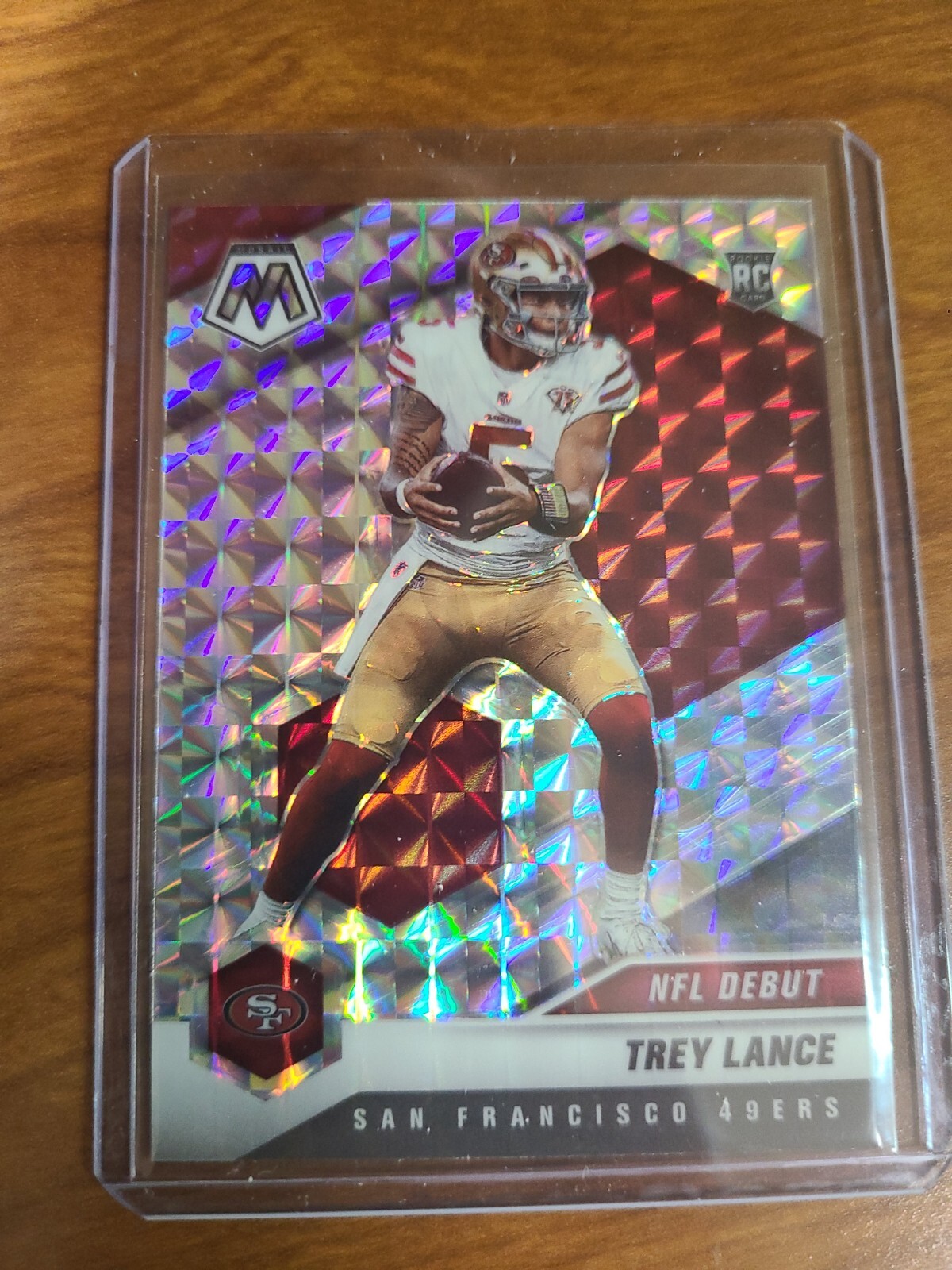 2021 Mosaic NFL Trey Lance NFL Debut Silver Mosaic SP Prizm RC Rookie 49ers #244