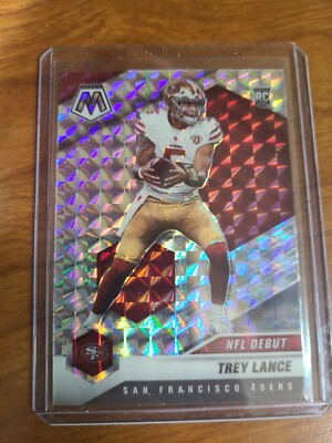2021 Mosaic NFL Trey Lance NFL Debut Silver Mosaic SP Prizm RC Rookie 49ers #244