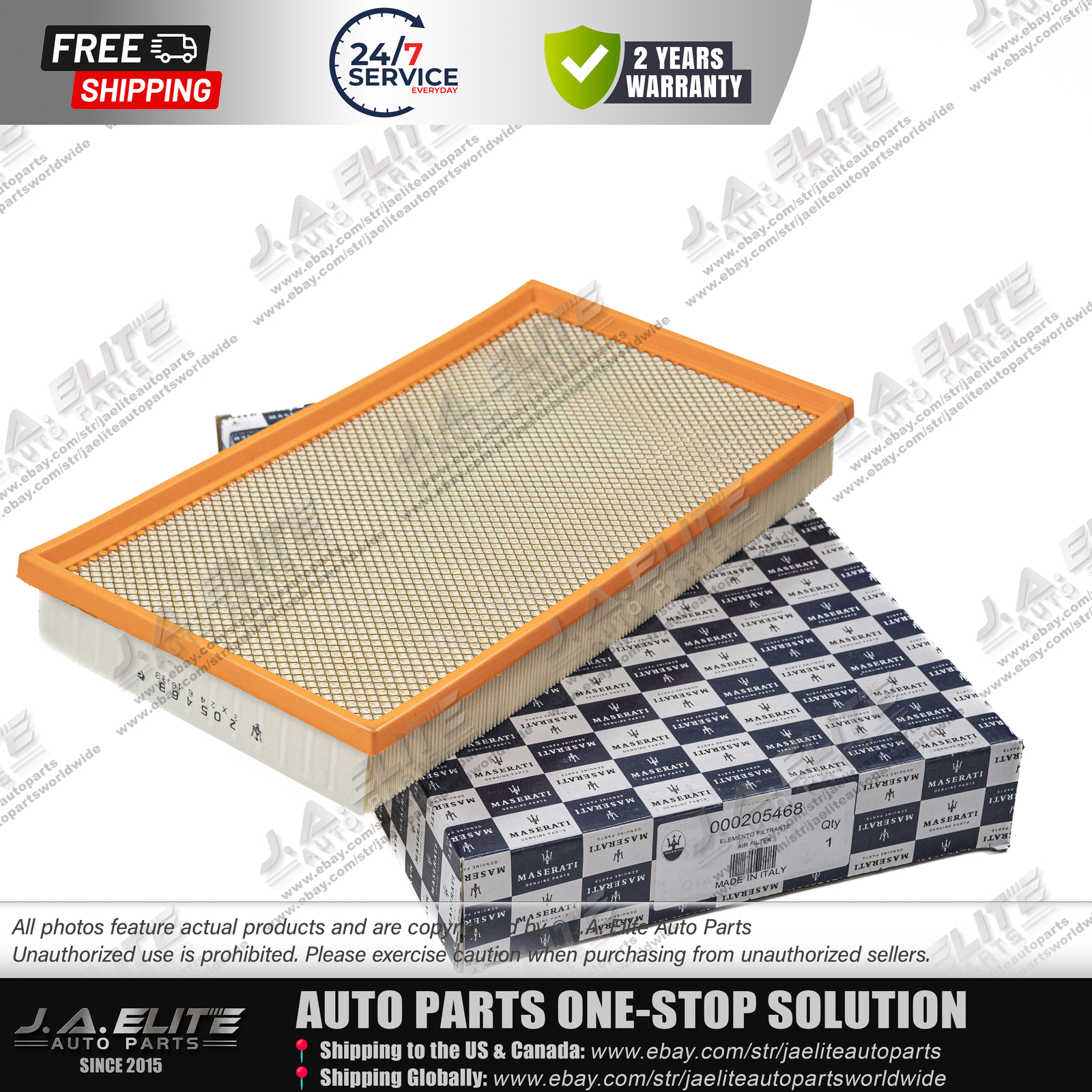 2pcs Genuine Pollen Filter & Air Filter for Maserati Quattroporte Granturismo GC