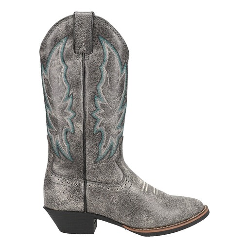 Justin 3056 Unisex Size 6 B Gray Leather Round Toe Ropers  display picture 1