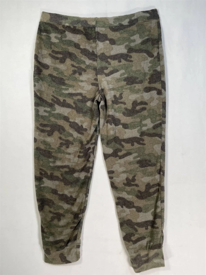 Pantalones de chándal Jenni Fuzzy Lounge para mujer XL elásticos cintura elástica camuflaje verde Foto 2 de 4