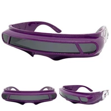 SPACE ROBOT RAVER COSTUME CYCLOPS FUTURISTIC SUN GLASSES Purple Frame Dark Lens