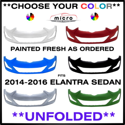 NEW FRONT BUMPER FOR 2014-2016 ELANTRA SEDAN PAINTED CHOOSE YOUR COLOR HY1000203