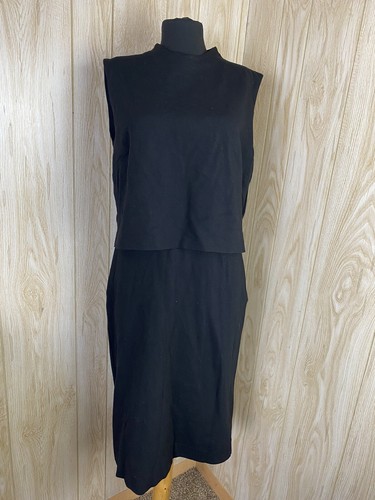 DIANE VON FURSTENBERG TALI SCHWARZ ETUIKLEID POPOVER-DETAIL ÄRMELLOS GRÖSSE 12 - Bild 2 von 5