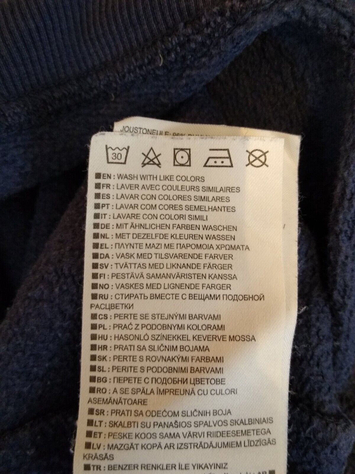 Converse All Star blue 79% cotton Sweatshirt. UK men's size Large thumbnail 10