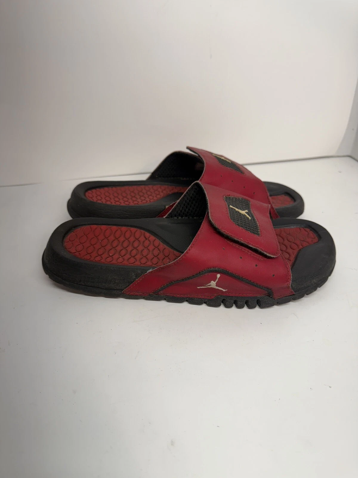 SANDALI SLIDES JORDAN HYDRO IV RETRO (GS) 532226 601 Nero Rosso TAGLIA 6Y