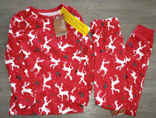 boys girls NEW RED CHRISTMAS PAJAMAS sleepwear 2 pc set size 6 deer trees nice 