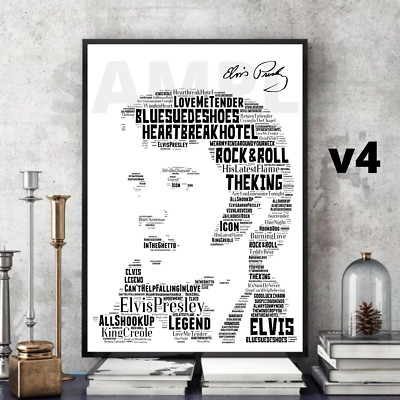 Elvis Presley Multi Portraits in Songs Music/Memorabilia/Collectable/Gift