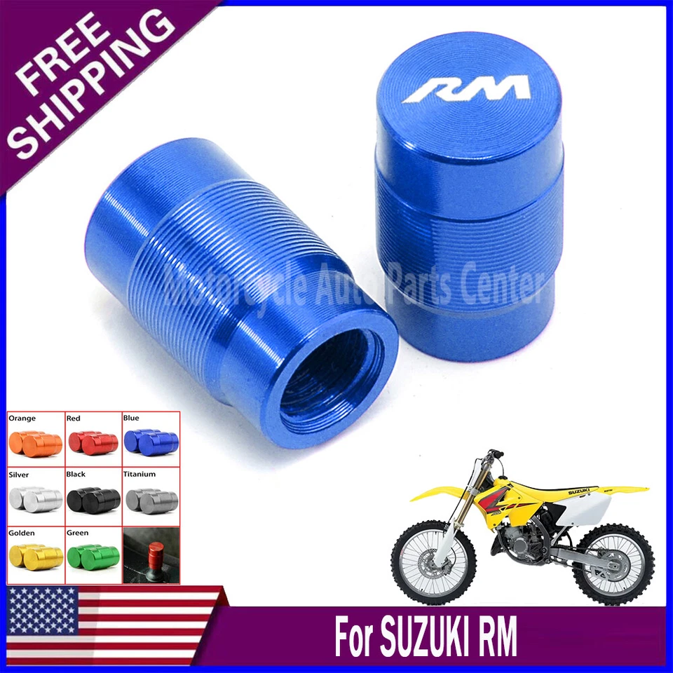 For SUZUKI RM50 60 65 80 85/L 100 125 250/Z 370 400 465 500 Tire Valve Cover CNC - Image 2 of 4