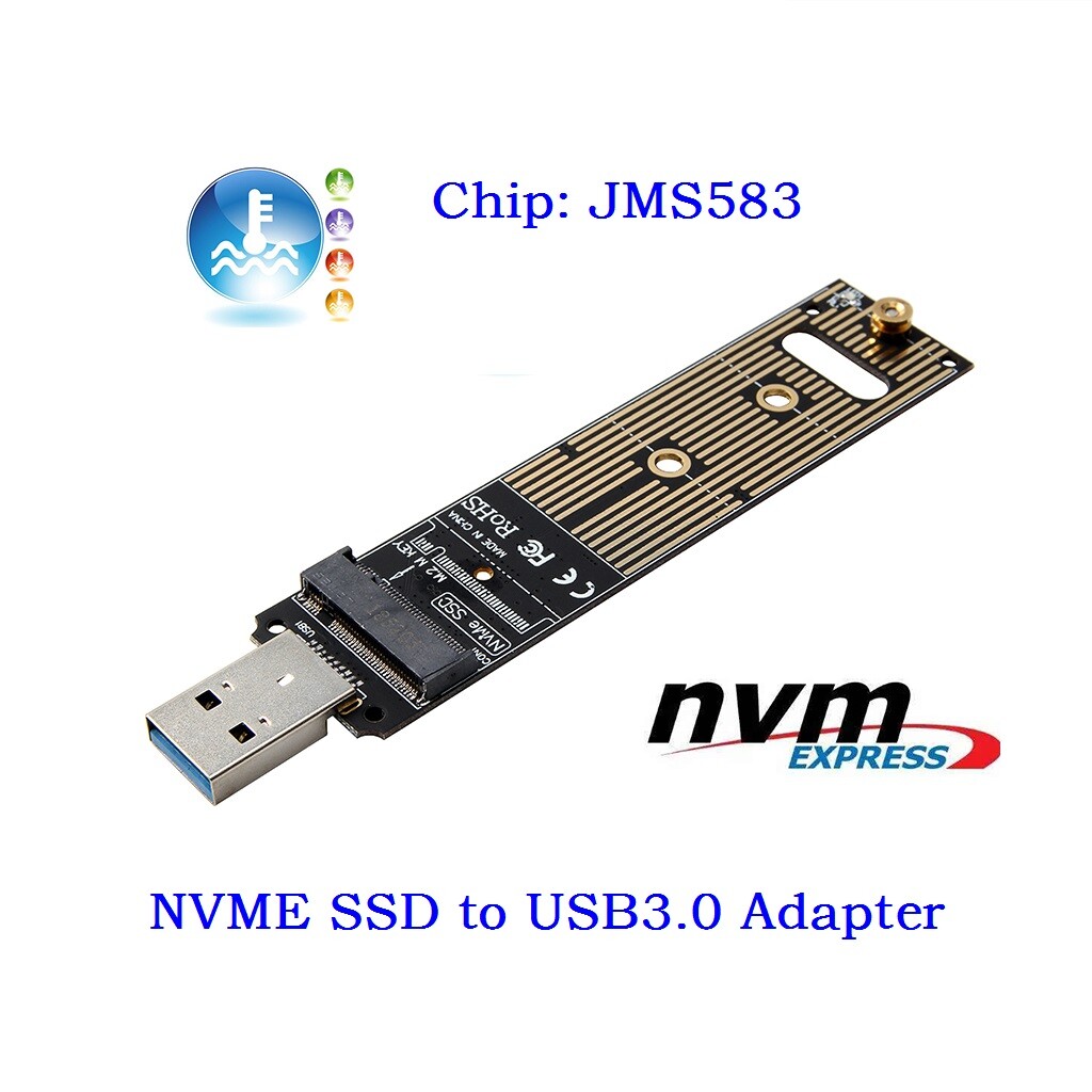 Adaptateur clé USB 3.0 pour SSD M.2 NGFF PCIe NVMe M/B+M Key - Renforcée et  Ouverte pour Insertion Rapide du SSD - Cdiscount Informatique