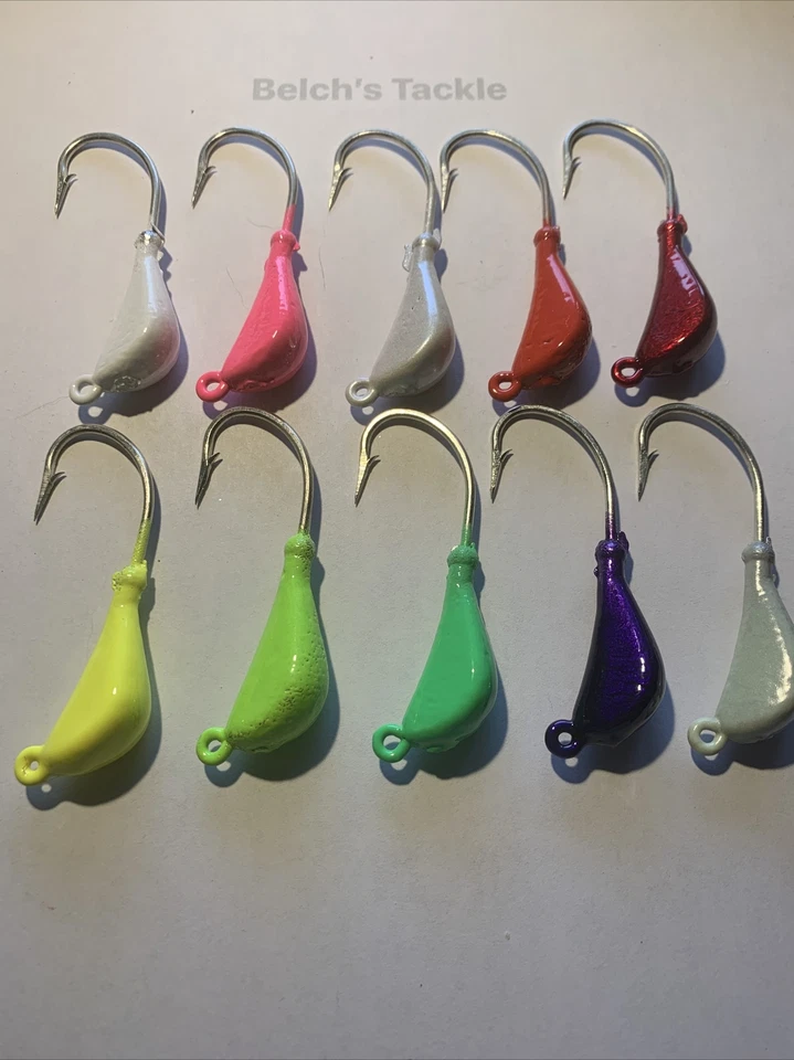 Jig Heads,saltwater and freshwater lures Baits,jig heads,Flounder,striper,taug - Image 2 of 2