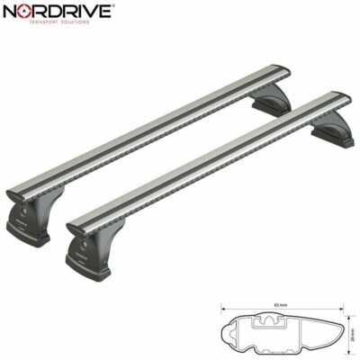 Roof bars aluminium roof rack 108cm Silence for integrated profile