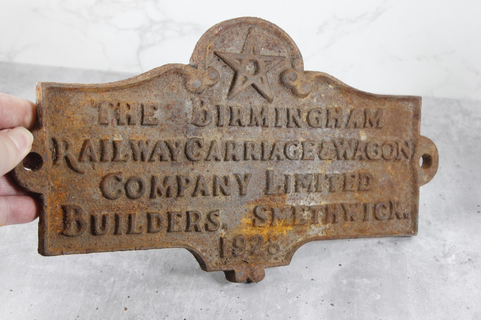 Birmingham Railway Carriage Wagon Co Cast Iron Wagon Plate Smethwick 1928 eBay