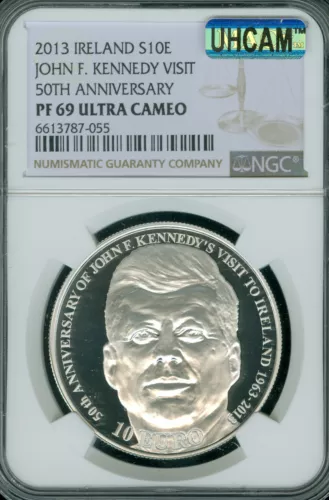 2013 IRELAND 10 EURO SILVER NGC PF69 UCAM MAC UHCam & SPOTLESS *