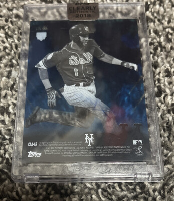 Amed Rosario 2018年ルーキー直書き直筆サインカード1/1 2018 TOPPS CLEARLY AUTHENTIC AMED ROSARIO NEW YORK METS ROOKIE
