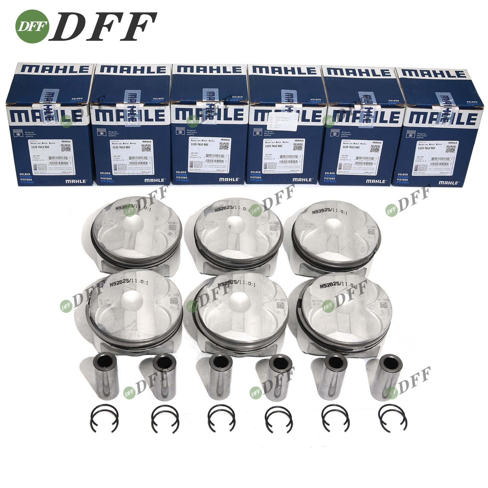 BMW N52B25 2.5L 82mm High Compression 11:1 Piston Rings Kit for E60 E90 323i 525i