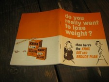 1961 Vintage KNOX Unflavored Gelatine Knox Eat and Reduce Plan book