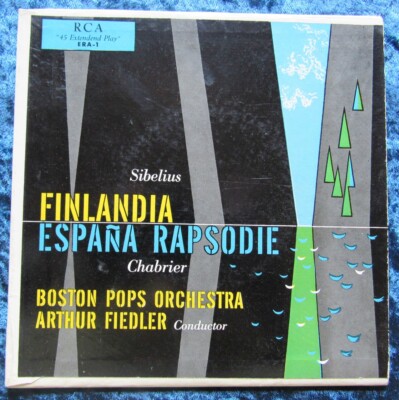 7'' Board Cover Arthur Fiedler Present Sibelius and Chabrier RCA Era 1