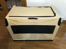 X-ZONE PET Folding Soft Dog Crate 40 Inch, 3-Door Pet Home Beige New