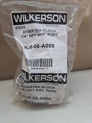 Wilkerson NJ8-06-A000 Diverter Block 1/4'' NPT AUX PORT