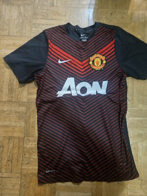 Nike Manchester United AON Training Jersey Size Small Red And black