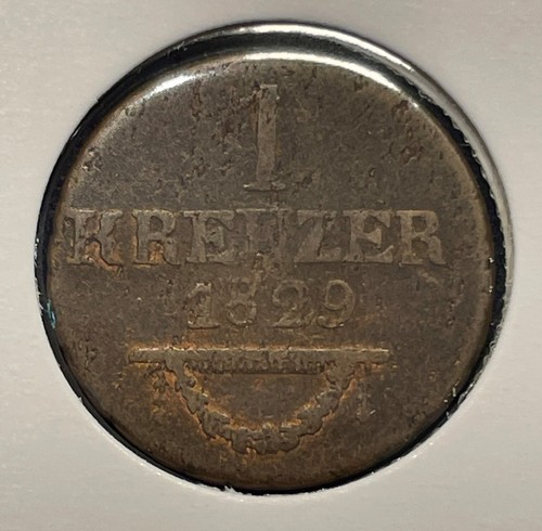 Deutschland Sachsen-Meiningen 1 Kreuzer 1829 Bernhard II KM#122 Kupfer aG/VG B1666