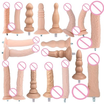 24 Types Sex Machine Attachment Vac U Lock Big Flesh Dildos Anal Plug for Adult