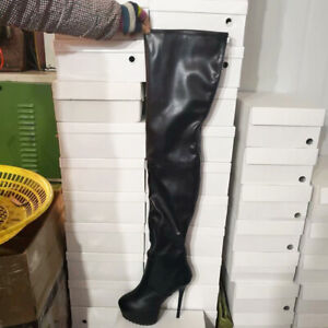 black knee high heeled boots uk