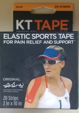 KT TAPE Original Cotton Elastic Kinesiology Therapeutic Tape 20 Pre-Cut 10 inch 