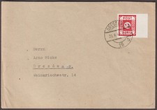 1945, SBZ 41 (B Ib) Brief POTSCHTA Ölfarbe gestempelt, Altsignatur, 800,-€