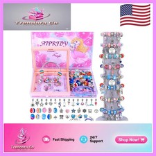 Magic Unicorn  Mermaid Charm Bracelet Set - 72 Colorful Crafting Pieces