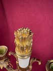 Louis XVI White Marble & Gilt Bronze Pr. CANDLEHOLDERS 19th C FInely Chiseled !! — photo 4