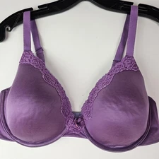 Maidenform Bra 38D Underwire Purple Padded Molded Cups 09404 Comfort Devotion