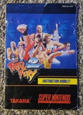 Fatal Fury 2 Instruction Manual Only Super Nintendo SNES