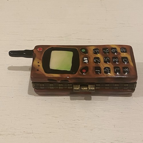 Walkie Talkie Trinket Box Hinged Phone Handpainted Vintage Collector Small - Picture 4 of 9