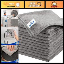 Streak-Free Microfiber Cleaning Cloths - 12 Pack, Ultra-Absorbent Towels for Hom