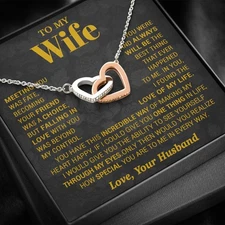 To My Wife Necklace, Meeting You Was Fate Love, Your Husband, Best Necklace