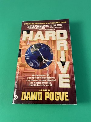HardDrive by David Pogue 1993 Vintage Tech Thriller Diamond Books Paperback PB