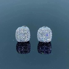 2 CT Round Lab Created Diamond Solitaire Stud Earrings 14k White Gold Plated