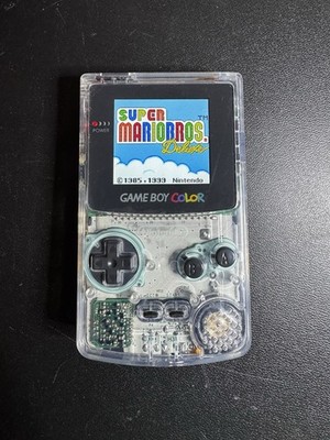 Nintendo Game Boy Color Backlit IPS LCD Louder Sound Amp Beautiful Mario Deluxe