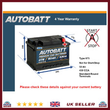 Battery fits AUDI A4 COUPE S2 80 RS2 90 200 SUPER 90 A6 80 S2 075 430A