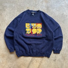 Vintage 1995 Warner Bros Studio Tweety Bird Sweater Sweatshirt Size M Medium
