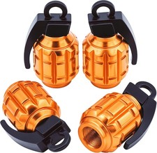 4 PCS Tire Valve Stem Caps, Aluminium Alloy Car Wheel Tire Valve Caps Universal