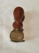 Wood Handle Feather Wax Seal Stamp