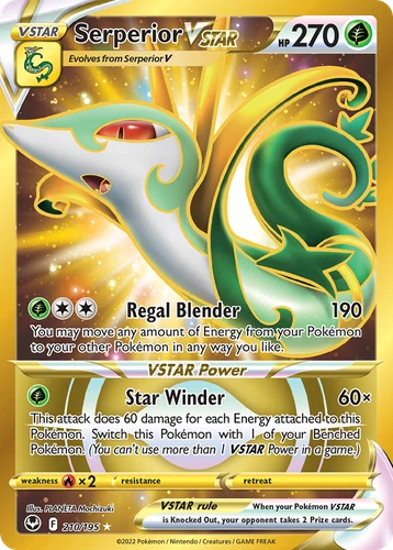 SERPERIOR VSTAR 210/195 SILVER TEMPEST HOLO SECRET RARE NM