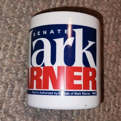 Vintage Mark Warner Senate Coffee Mug Paid For Friends Of