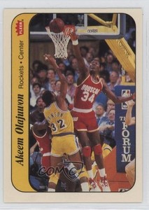 1986-87 Fleer Stickers Hakeem Olajuwon #9 Rookie RC HOF