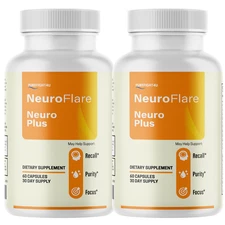 NeuroFlare Cognitive Support - 2 Bottles 120 Capsules