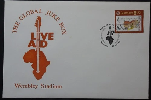1985 The Global Juke Box Live Aid special Edition Jersey First day cover