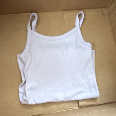 No Boundaries Women s Camisole Tank Top XS White Ribbed Knit Scoop Neck Solid